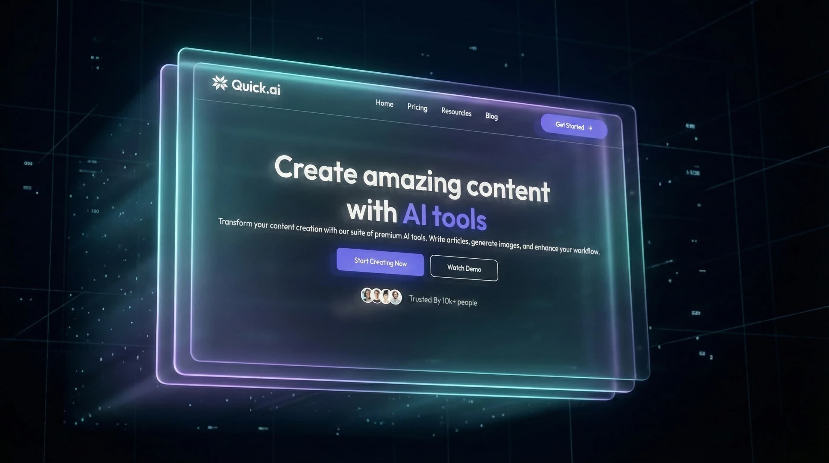 Screenshot of Quick AI